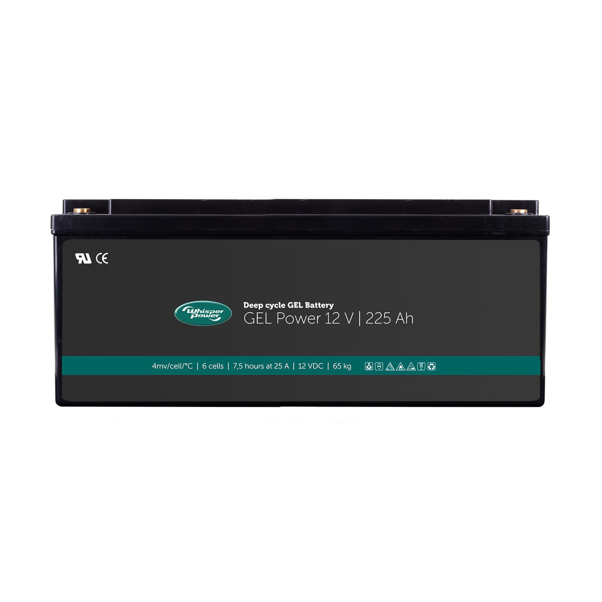 WhisperPower GEL aku 12 V 225 Ah, sügavtsükliline – 40290073