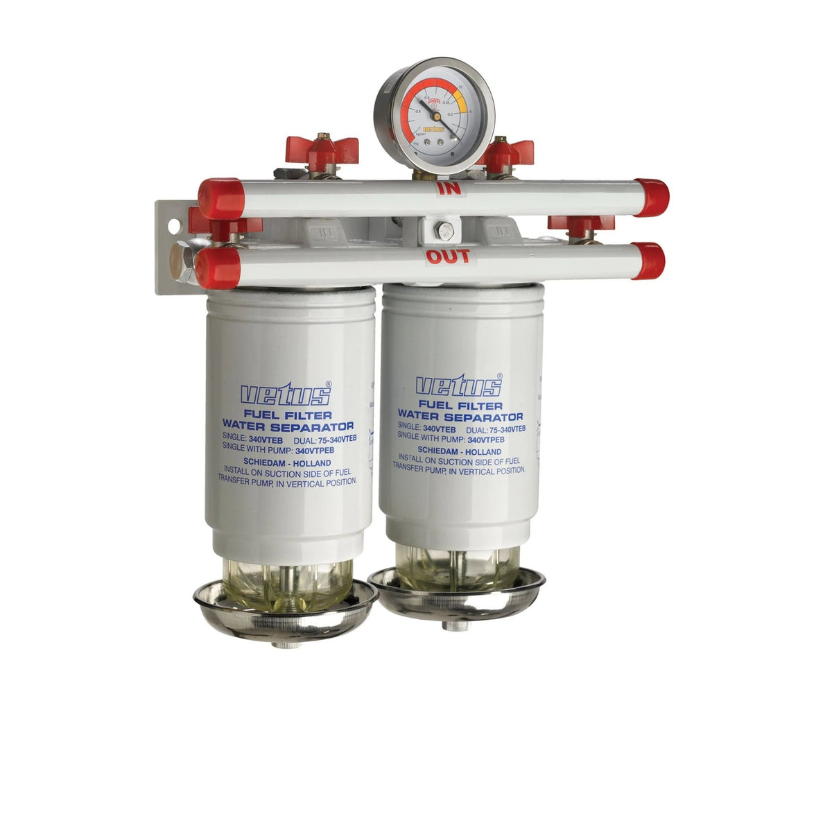 Vetus veeseparaator/kütusefilter CE/ABYC, topelt, 10 mikronit, max 380 l/h – 75340VTEB