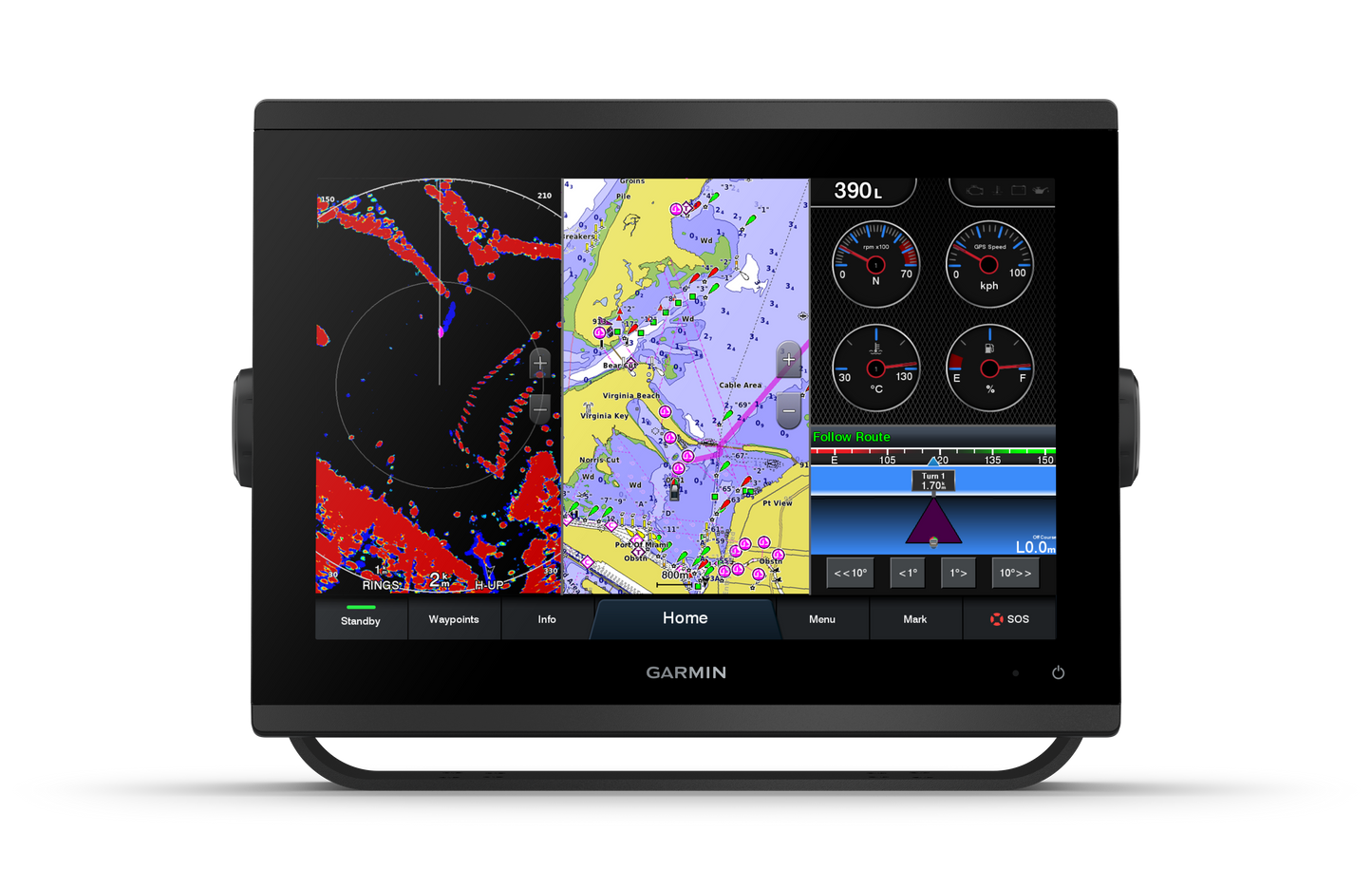 GARMIN GPSMAP 1223xsv – 12" kaardiplotter‑kajalood UHD sonariga