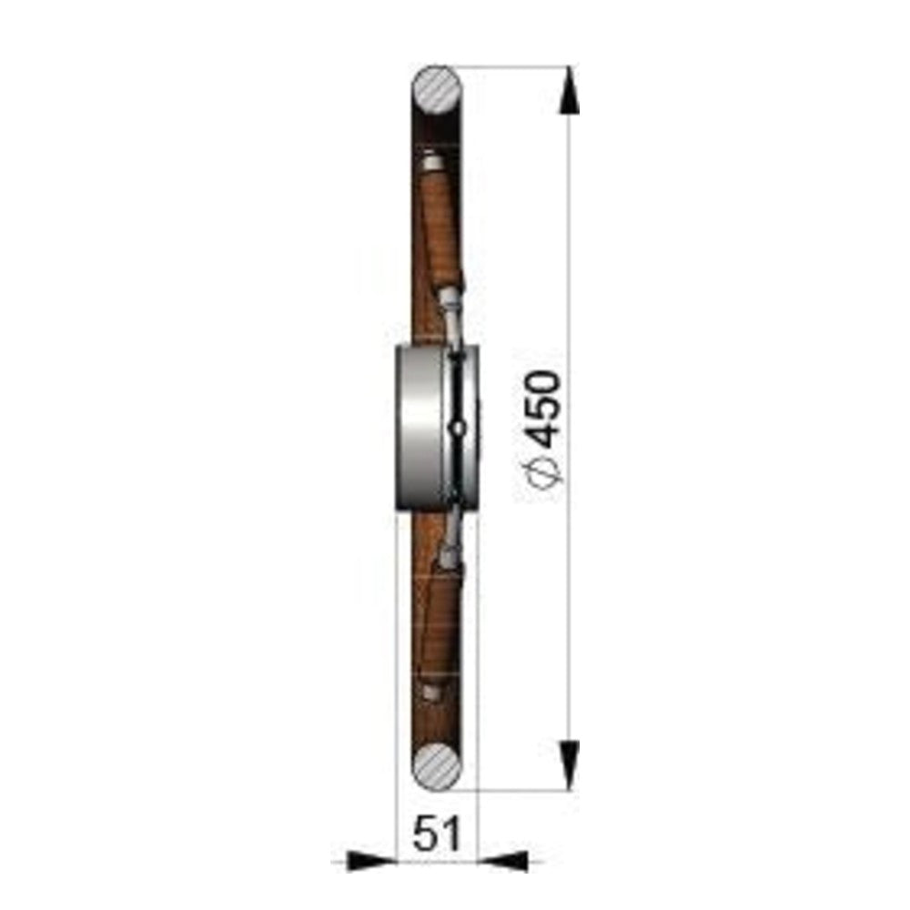 Vetus rooliratas KWL45 mahagonist velje ja kodaratega, Ø 450 mm – KWL45
