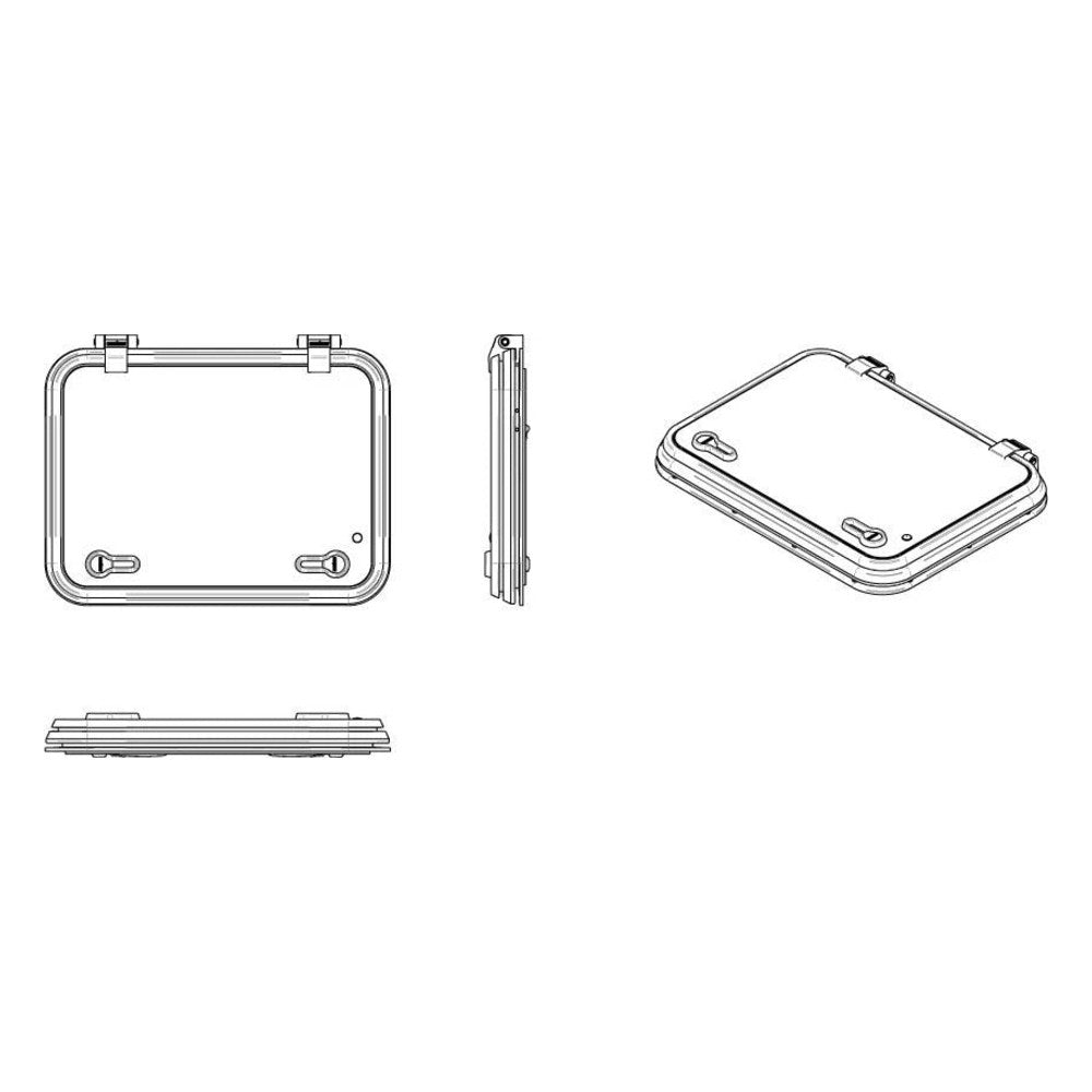Vetus libero tekiluuk tüüp 32, raadius 32 mm (väljalõige 450 x 320 mm) – LIB3232L