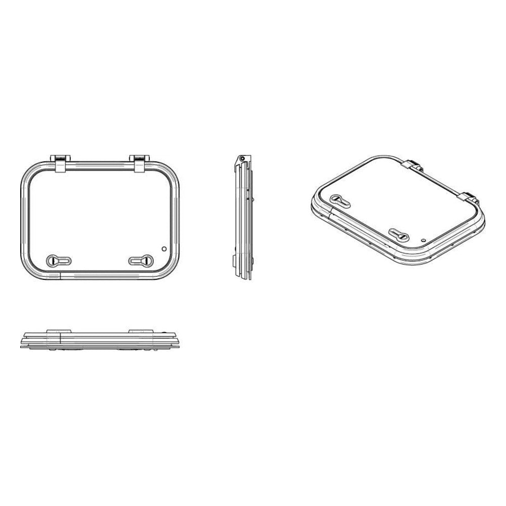Vetus libero tekiluuk tüüp 32, raadius 55 mm (väljalõige 450 x 320 mm) – LIB3255L