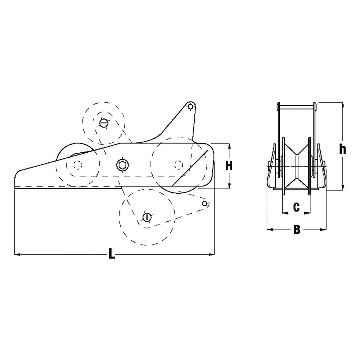 Maxwell vöörirull hingedega nr 1, ankruliinile kuni 8 mm (5/16") ketiga – P104330