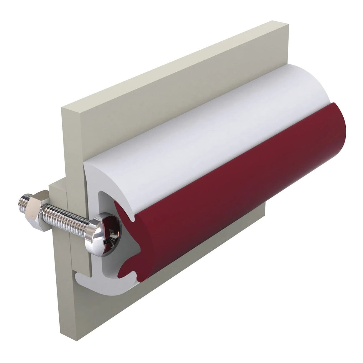 Vetus vinüülist põrkeliist, valge, POLY 30 x 26 mm, ilma sisendita, rull 30 m (hind meetri kohta) – POLY30WL