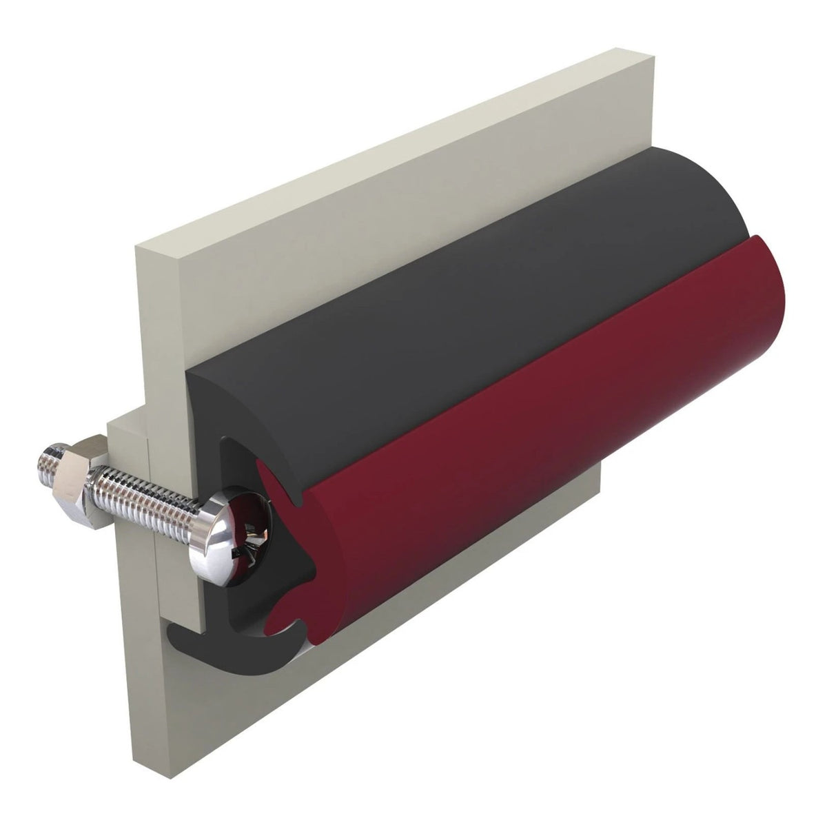 Vetus vinüülist põrkeliist, tumehall, POLY 35 x 28 mm, rull 30 m (hind meetri kohta) – POLY3528L