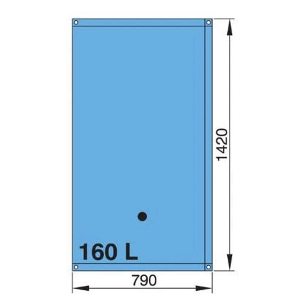 Vetus joogiveepaak 160 l (koos Ø 16 ja Ø 38 mm nurkvoolikuühendustega) – TANKW160