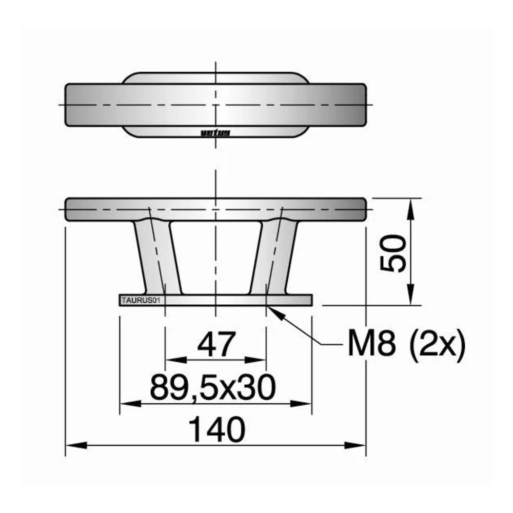Vetus knaap TAURUS 1, roostevaba teras, pikkus 140 mm – TAURUS01