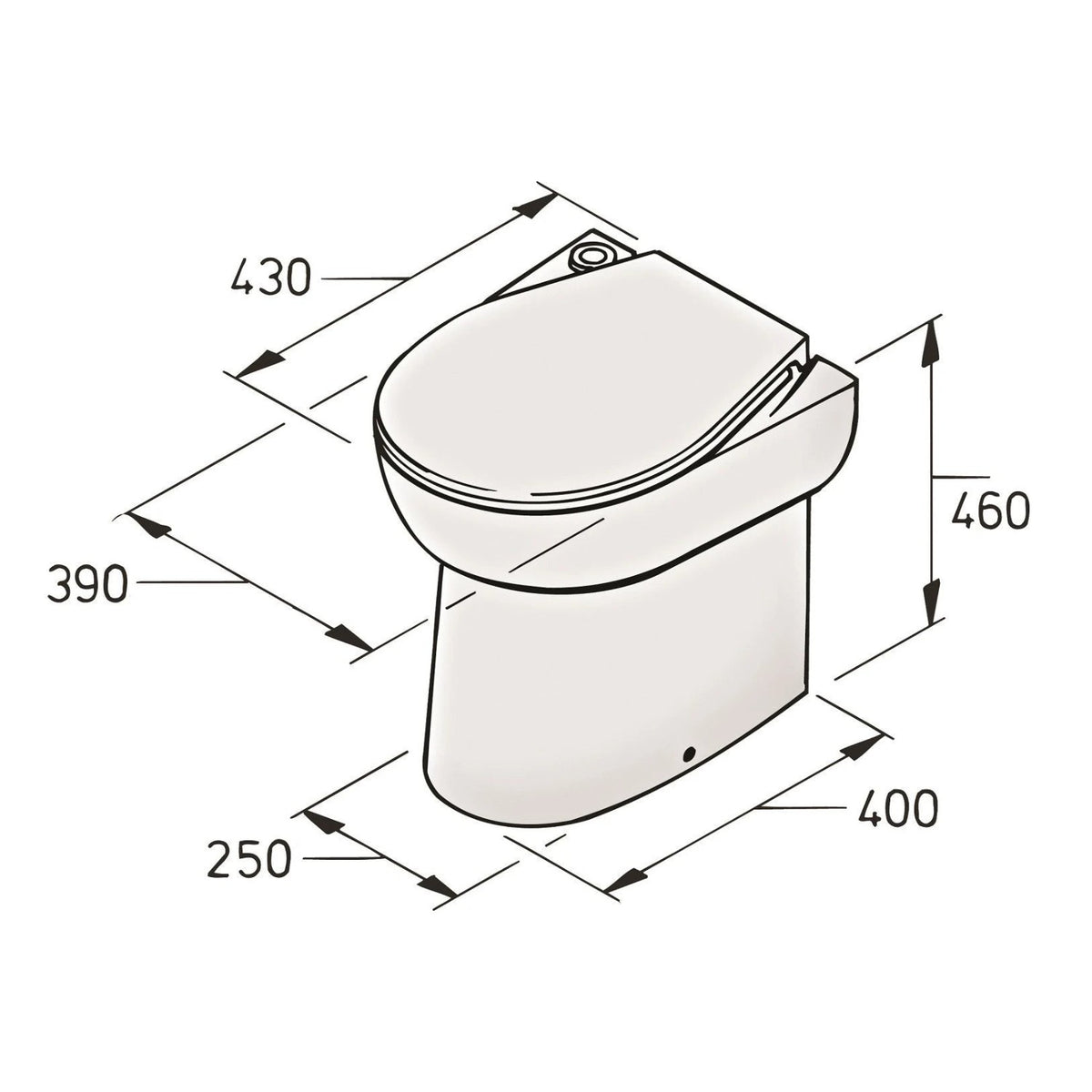 Vetus tualett WCS2, 24 V, elektroonilise juhtpaneeliga – WC24S2