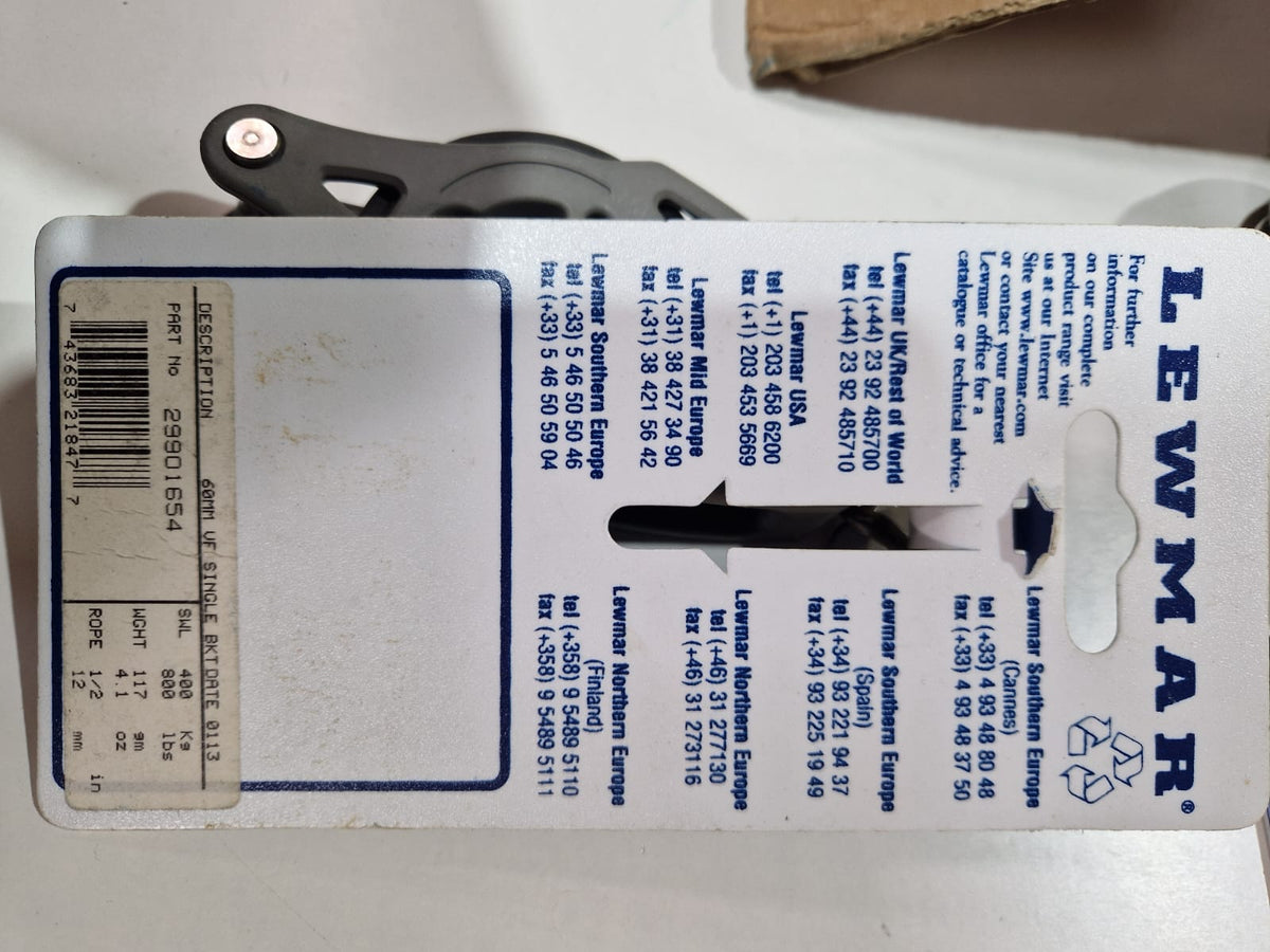 Lewmar 60 mm VF üksikplokk beketiga