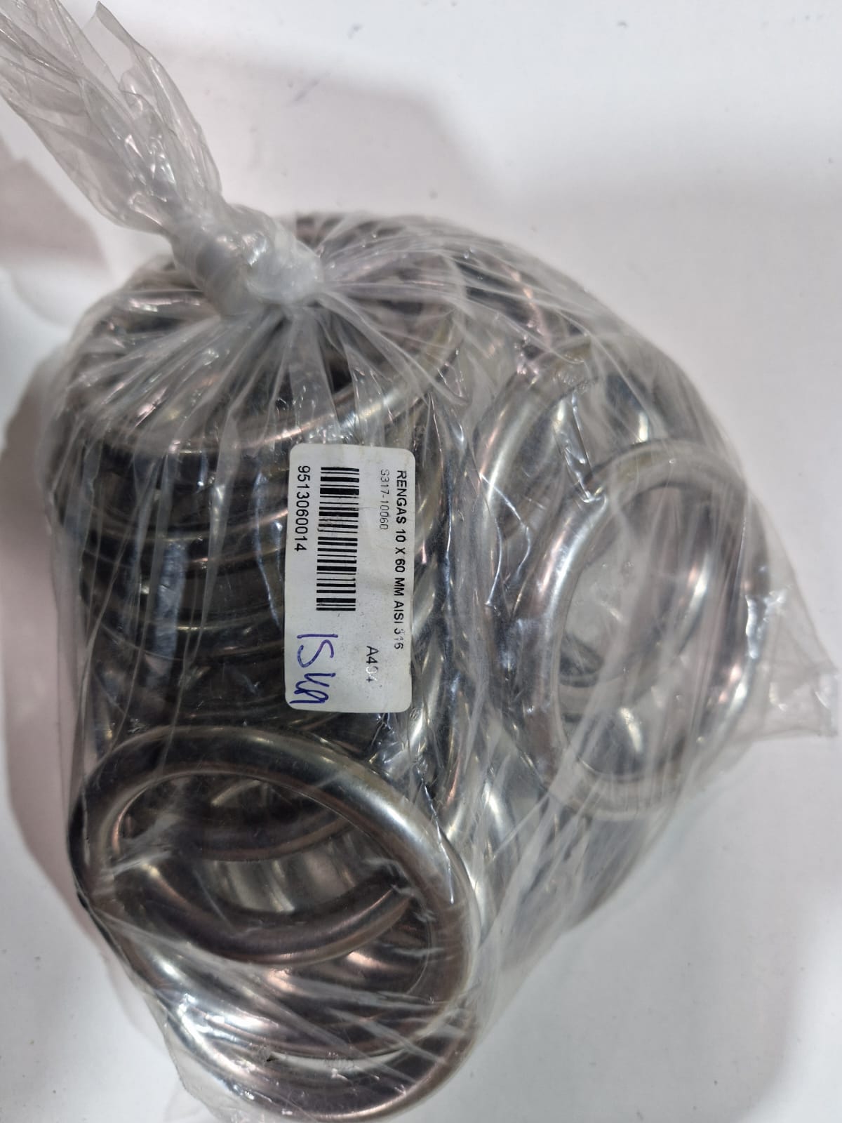 Roostevaba rõngas 10x60 mm AISI 316