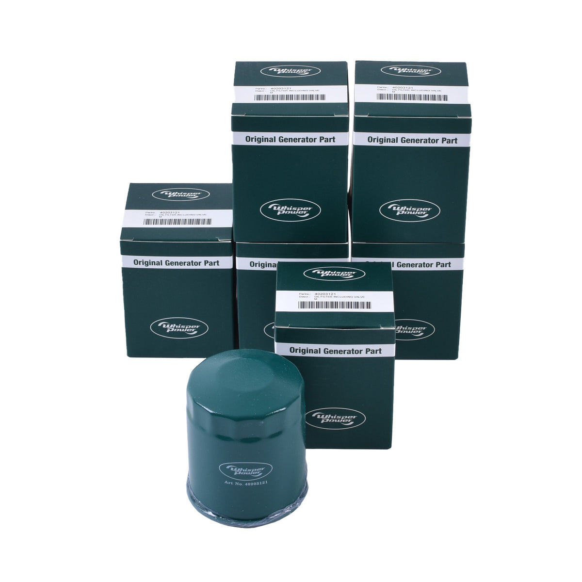 WhisperPower õlifiltri element, 6 tk pakk (40203121) – 40283121