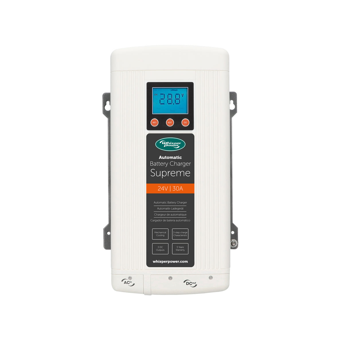 WhisperPower akulaadija Supreme 24 V – 30 A, 3 väljundit – 61124303