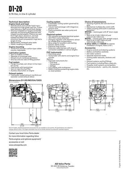 Volvo Penta D1-20/130S näitusemootor