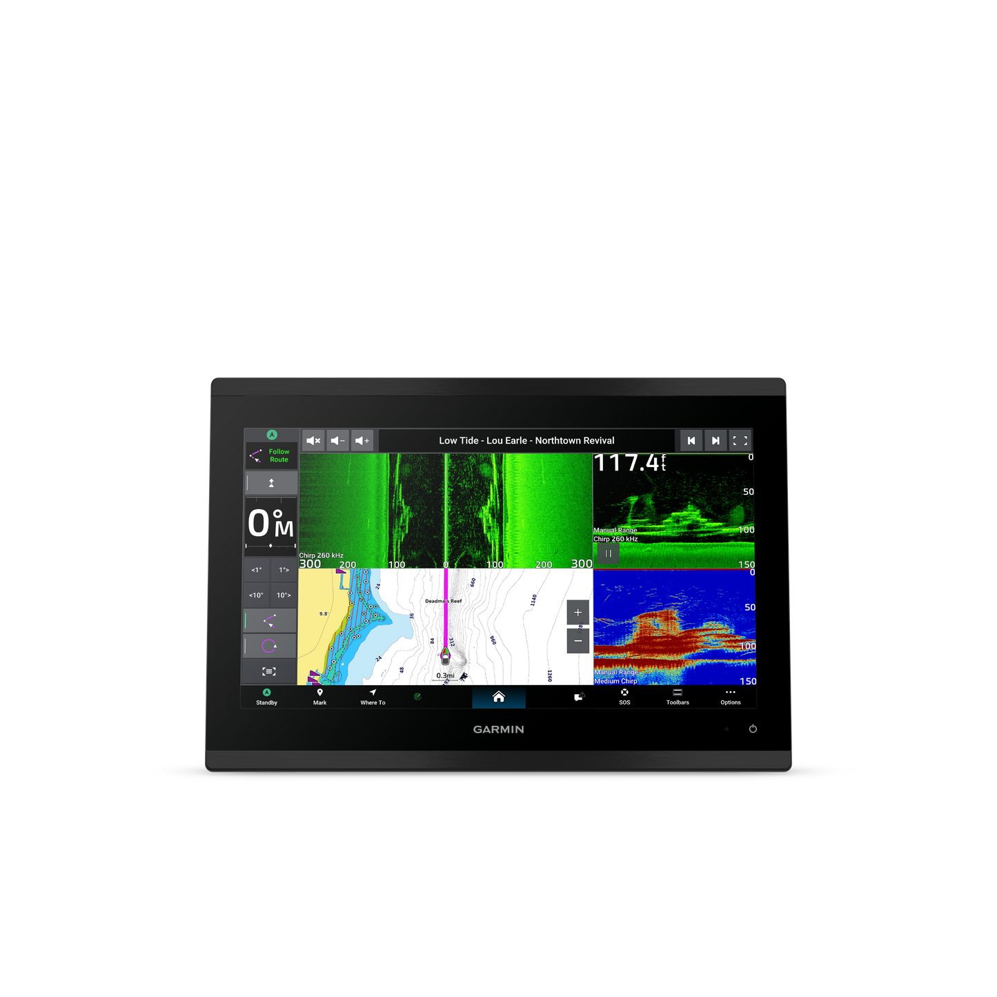 GPSMAP® 9013xsv Premium kaardiplotter koos maailma baaskaardi ja sonaritoega