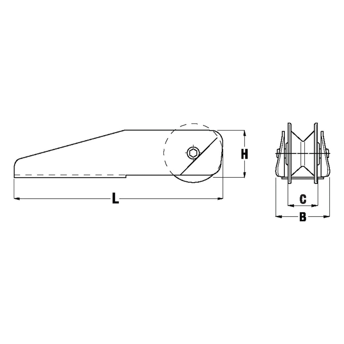 Maxwell vöörirull fikseeritud nr 2, ankruliinile kuni 8 mm (5/16") ketiga – P104333