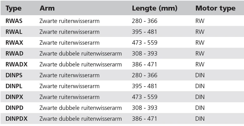 Vetus klaasipuhasti hoob, must, L 473–559 mm, RWS mootoritele – pilt 2