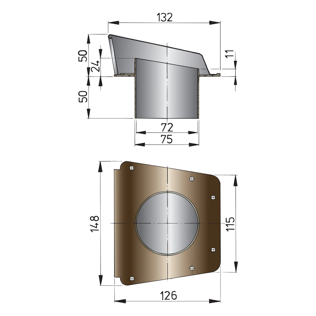Vetus kestventilaator Scirocco (koos plastist alusplaadiga) – SCIROCCO