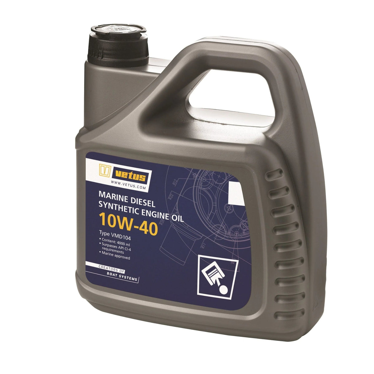 VETUS sünteetiline mere-diiselmootoriõli SAE 10W-40, 4 l – VMD104