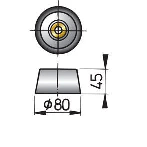 Vetus kereanood tüüp 8, tsink (ilma ühenduskomplektita) – ZINK8C