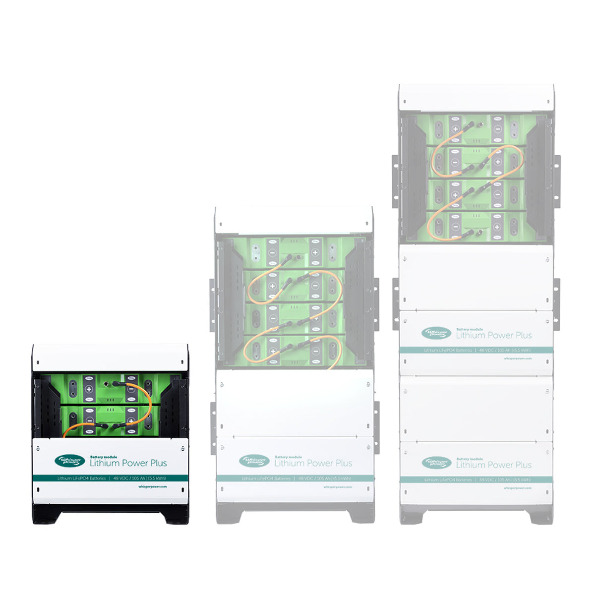 WhisperPower liitiumakupank Lithium Power Plus 48 V 105 Ah 5,5 kWh, horisontaalne – 40290231