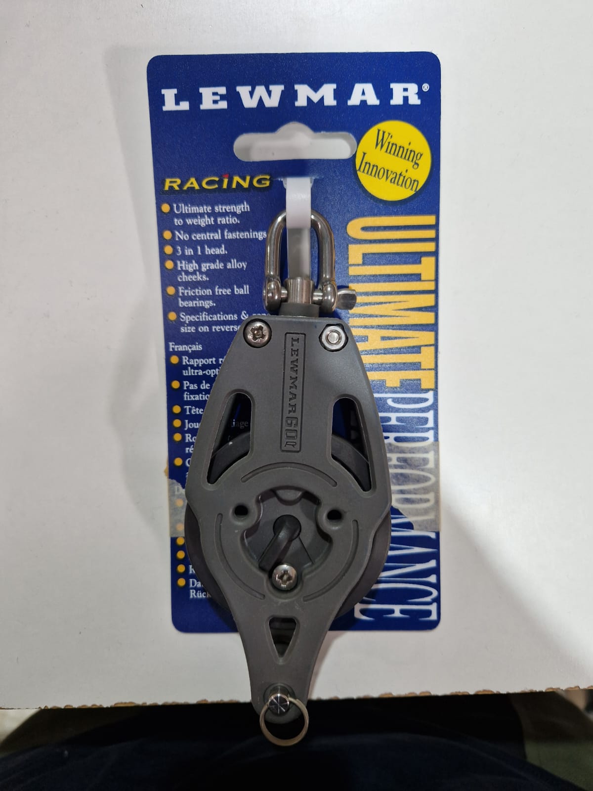 Lewmar 60 mm VF ratchet üksikplokk beketiga
