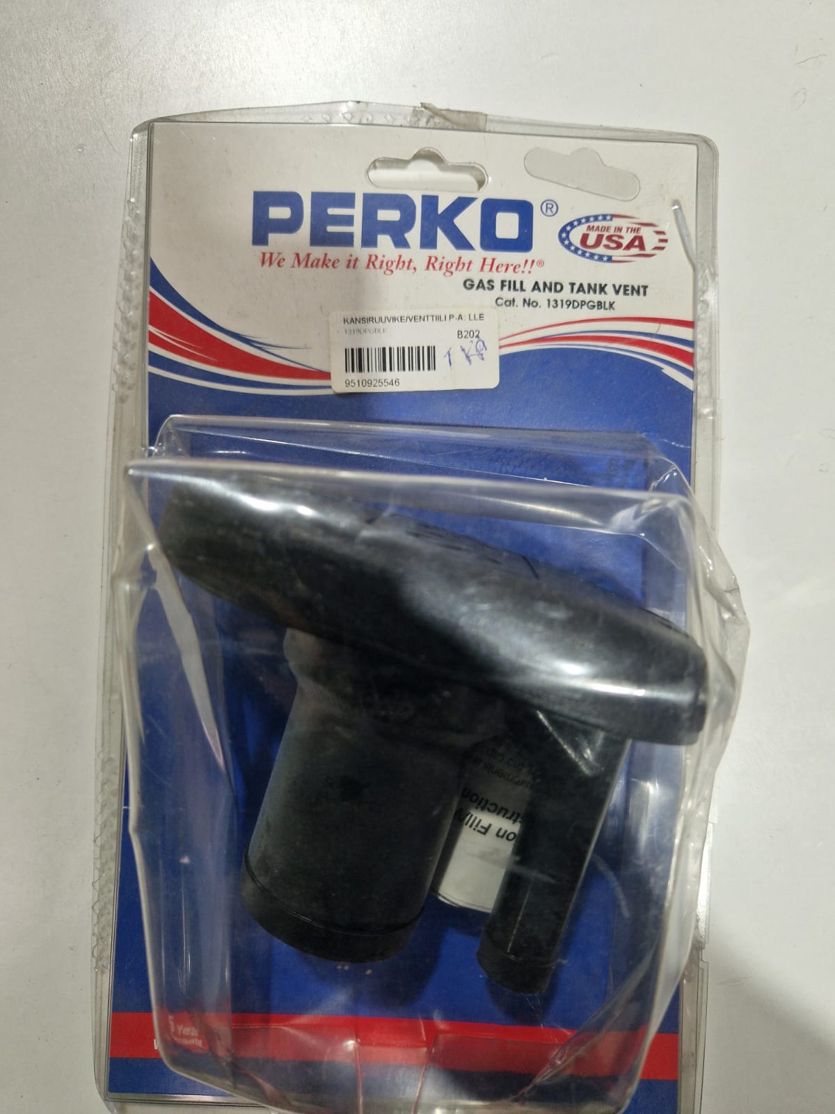 Perko 1319DPGBLK ventileeritud gaasikork