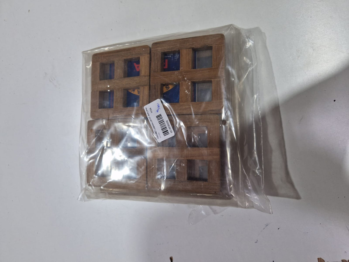 Tiikpuust topsialused (4 tk pakis)
