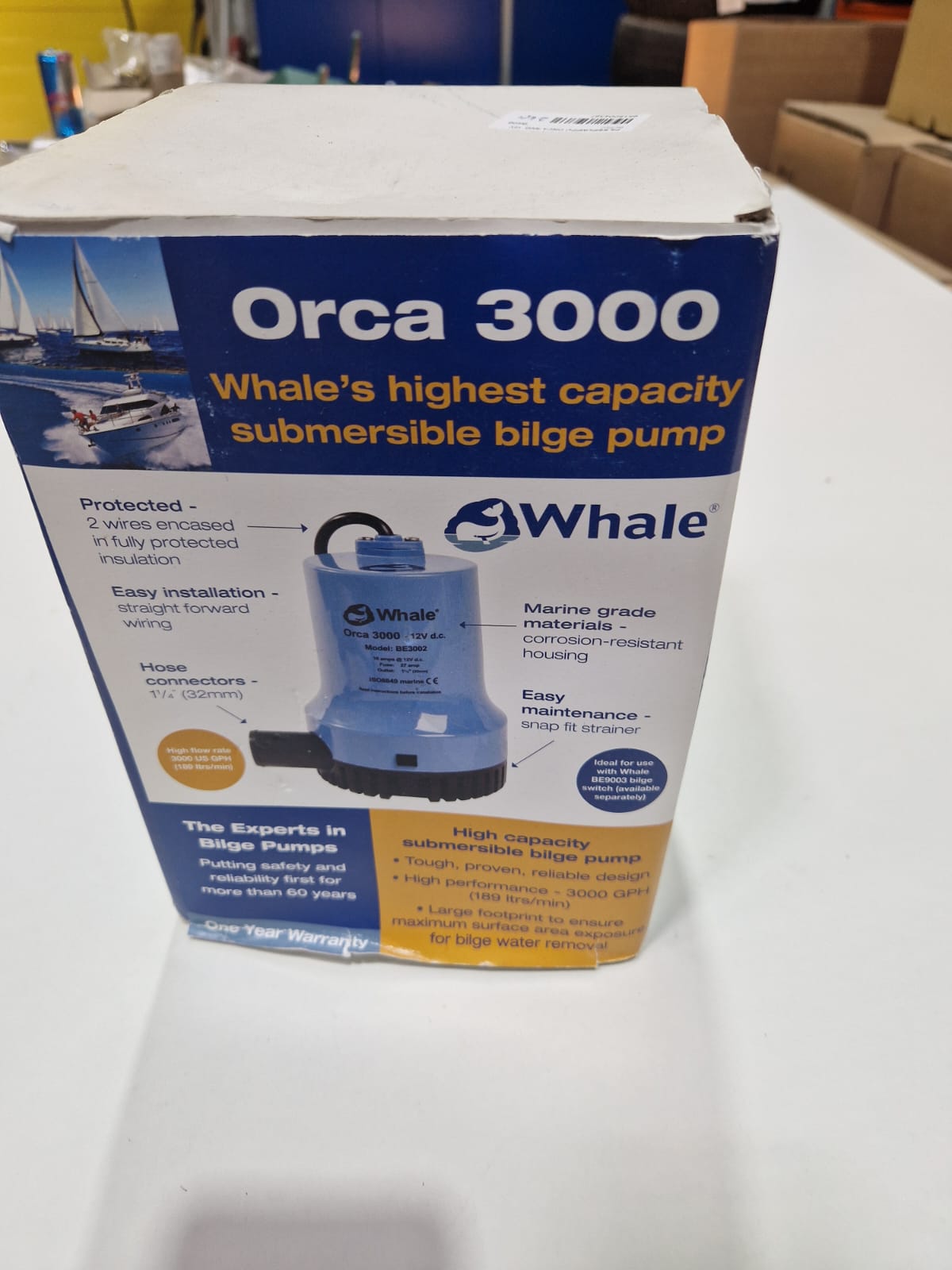 Whale Orca 3000 elektriline pilsipump 12 V
