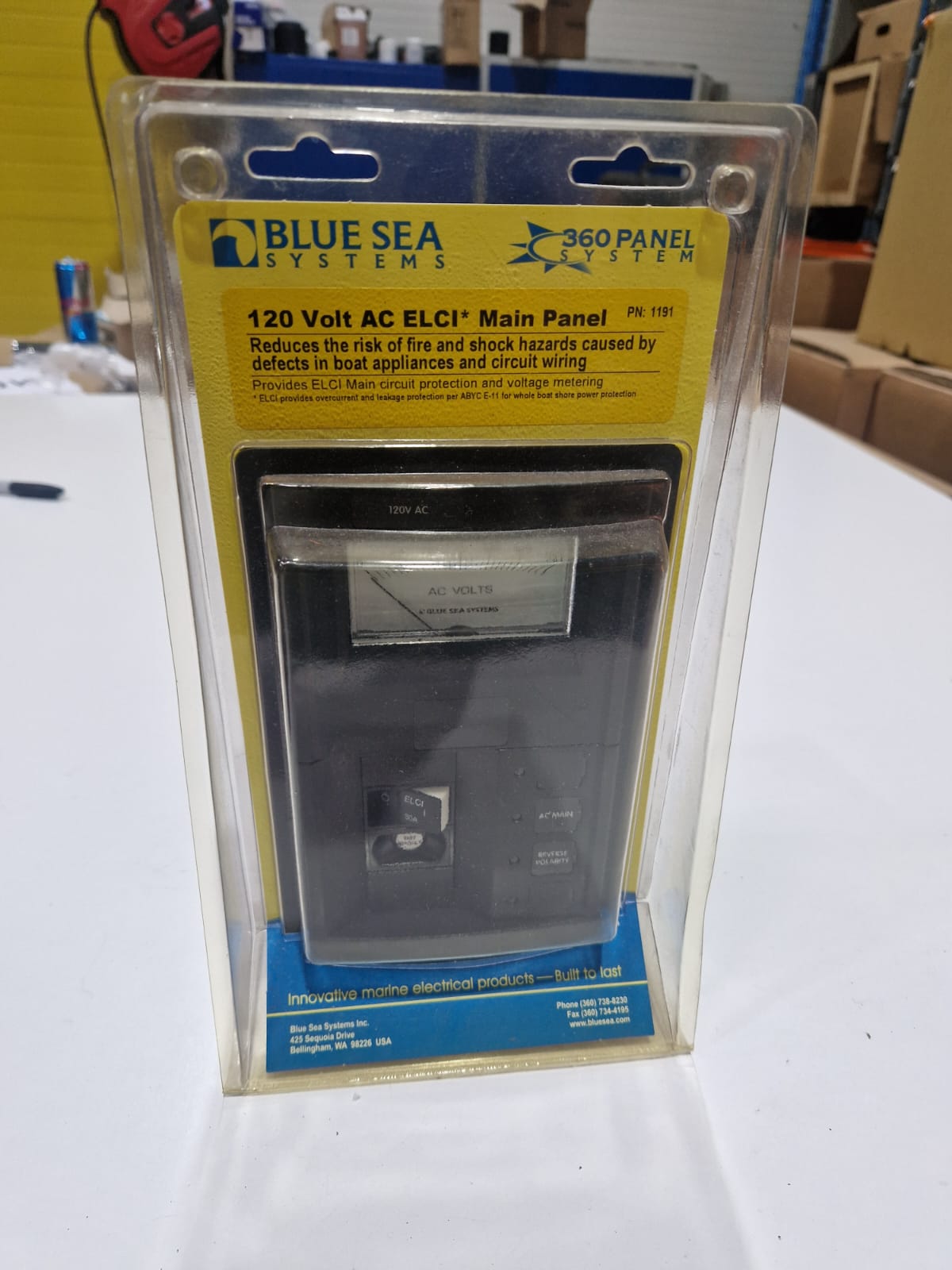 Blue Sea 120 V AC ELCI peapaneel